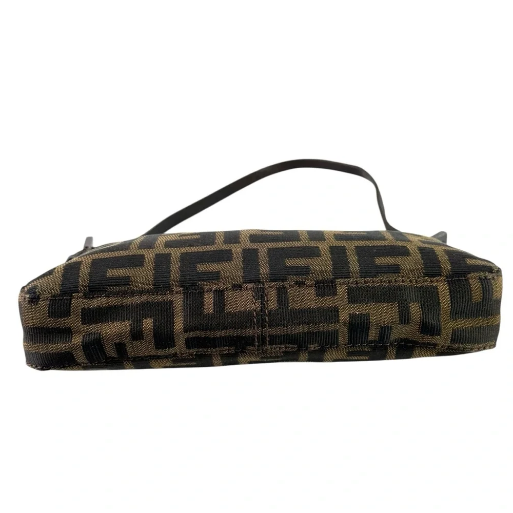 FENDI Vintage Zucca FF Pochette Baguette Shoulder Bag Made in Italy - Picture 5 of 16